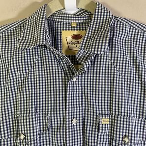 Larry Mahan Cowboy Collection Shirt Western Diamond Pearl Snaps Men XL Check